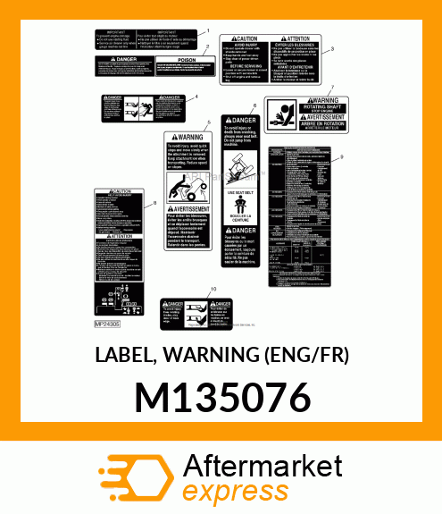 LABEL, WARNING (ENG/FR) M135076