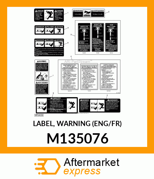 LABEL, WARNING (ENG/FR) M135076