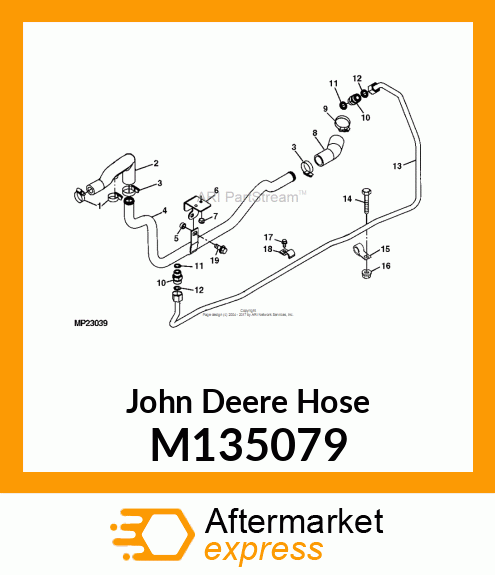 HOSE, MOLDED SUMP OUTLET M135079