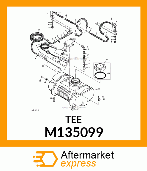 FITTING, PUMP OUTLET TEE M135099