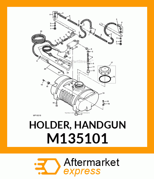 HOLDER, HANDGUN M135101