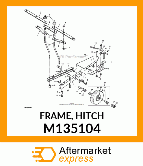 FRAME, HITCH M135104