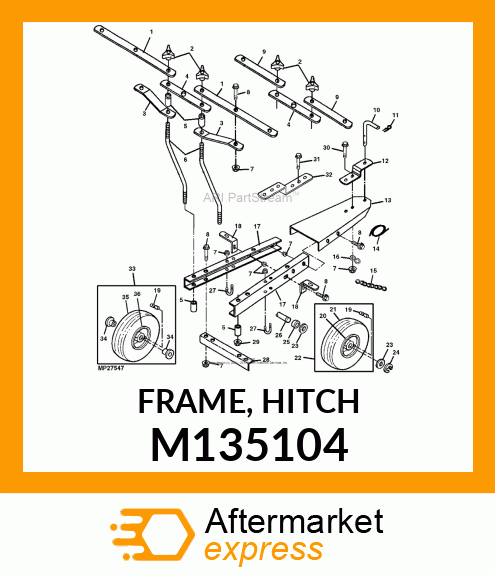 FRAME, HITCH M135104