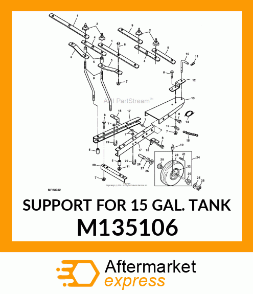 SUPPORT FOR 15 GAL. TANK M135106