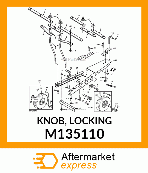 KNOB, LOCKING M135110