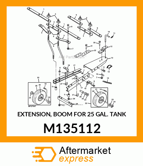 EXTENSION, BOOM FOR 25 GAL. TANK M135112