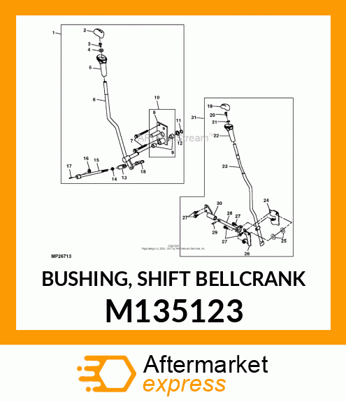 BUSHING, SHIFT BELLCRANK M135123