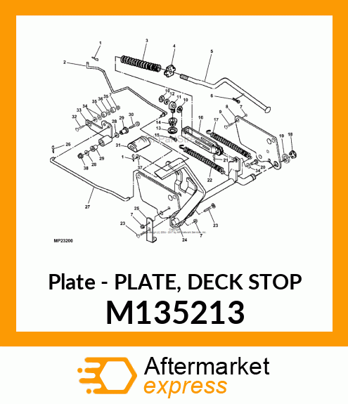 Plate - PLATE, DECK STOP M135213