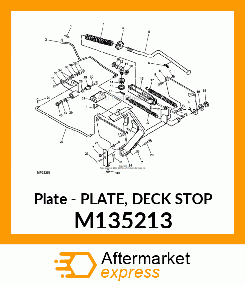 Plate - PLATE, DECK STOP M135213