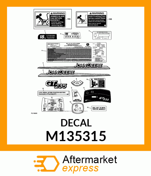 LABEL, TOW VALVE M135315