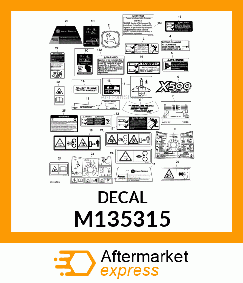 LABEL, TOW VALVE M135315