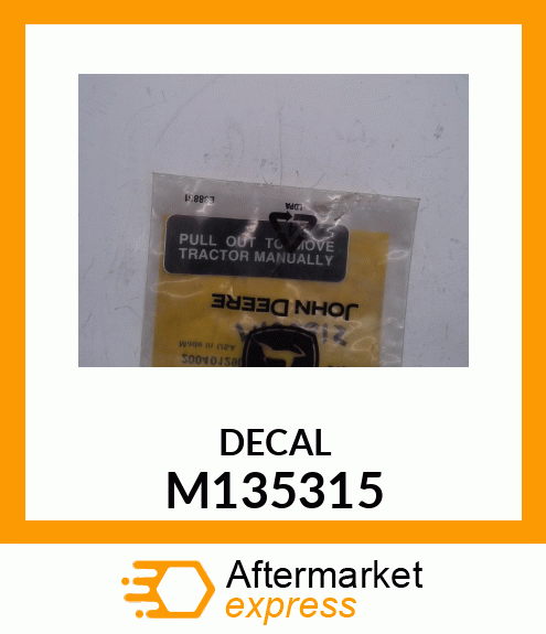 LABEL, TOW VALVE M135315