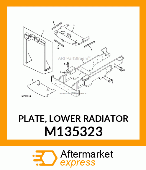 PLATE, LOWER RADIATOR M135323