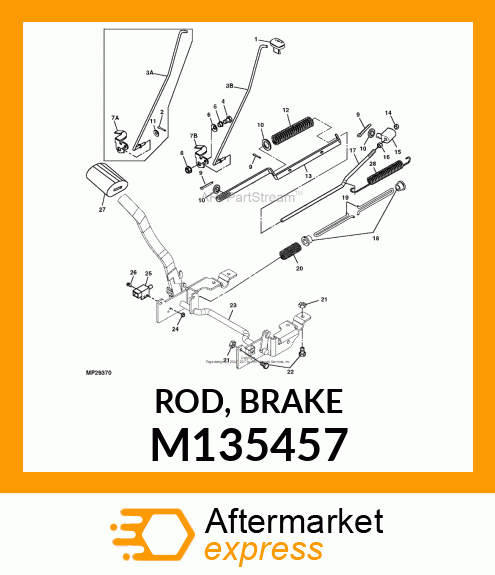 ROD, BRAKE M135457