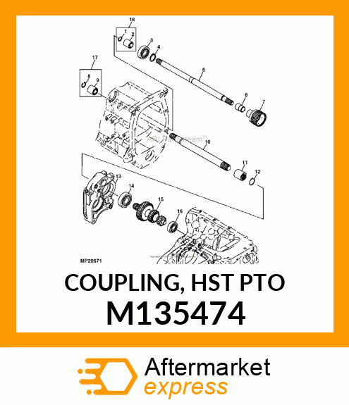 COUPLING, HST PTO M135474