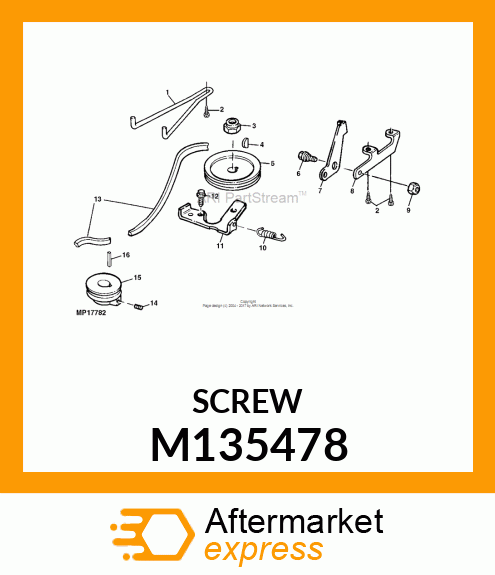 SCREW, SLFTPG, METRIC THD, HEX WSHR M135478