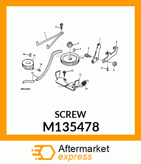 SCREW, SLFTPG, METRIC THD, HEX WSHR M135478