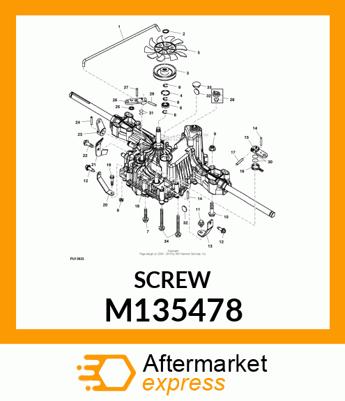 SCREW, SLFTPG, METRIC THD, HEX WSHR M135478