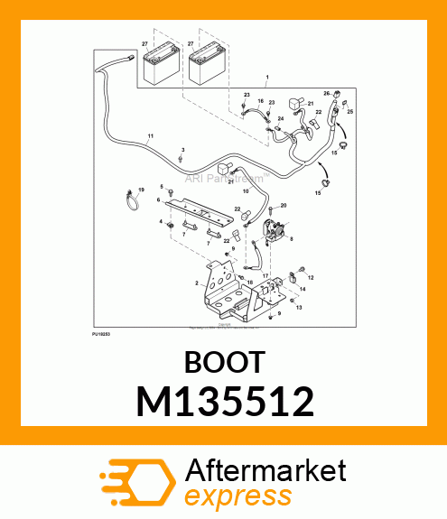 BOOT, RED STARTER CABLE M135512