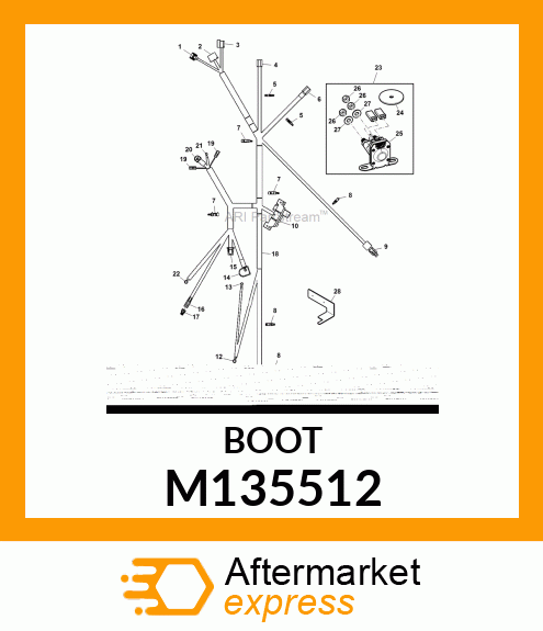 BOOT, RED STARTER CABLE M135512