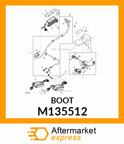 BOOT, RED STARTER CABLE M135512