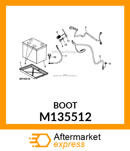 BOOT, RED STARTER CABLE M135512