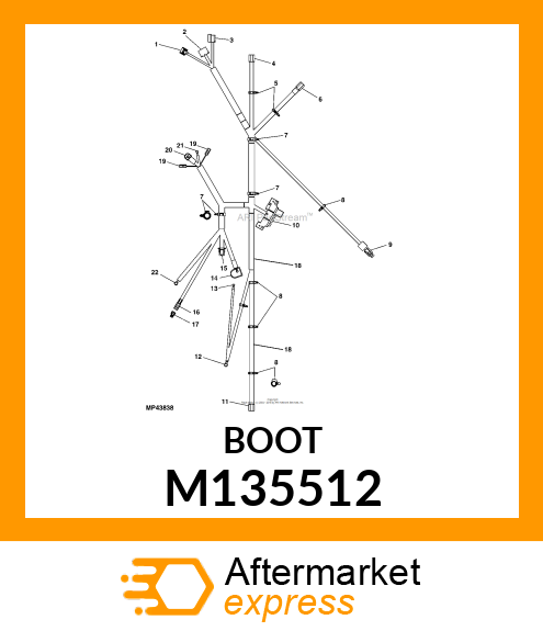 BOOT, RED STARTER CABLE M135512