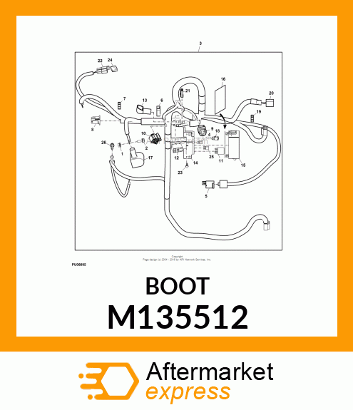 BOOT, RED STARTER CABLE M135512