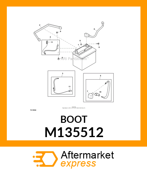 BOOT, RED STARTER CABLE M135512