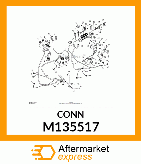 CONNECTOR, 6 PIN M135517