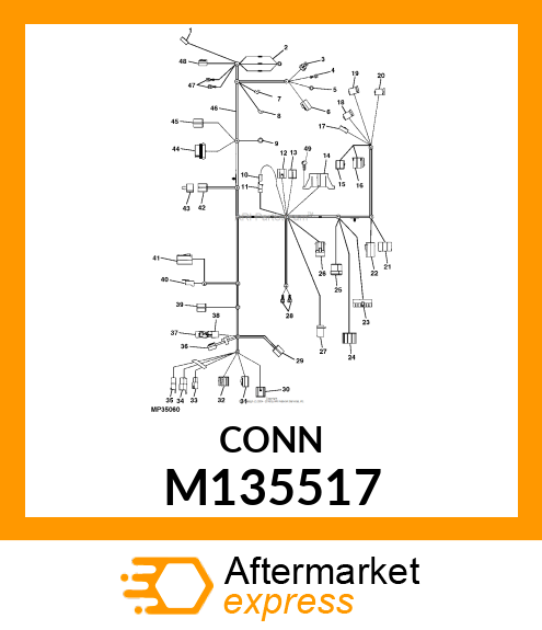 CONNECTOR, 6 PIN M135517