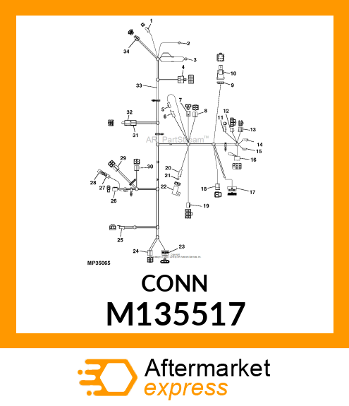 CONNECTOR, 6 PIN M135517