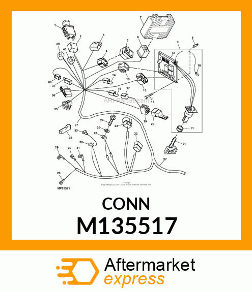 CONNECTOR, 6 PIN M135517