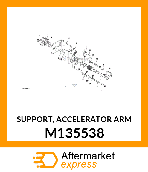 SUPPORT, ACCELERATOR ARM M135538