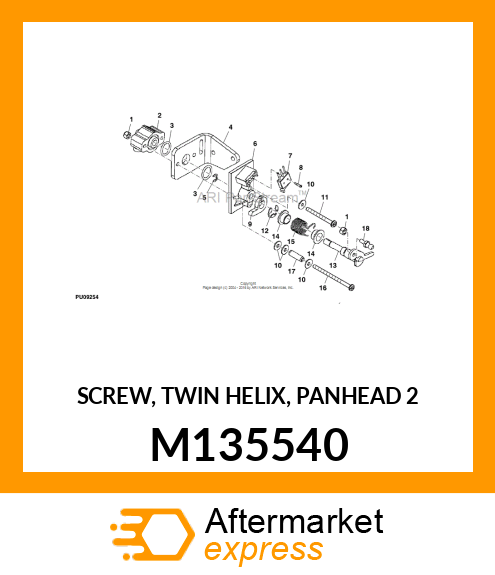 SCREW, TWIN HELIX, PANHEAD 2 M135540