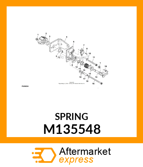 SPRING, ACCELERATOR TORSION M135548