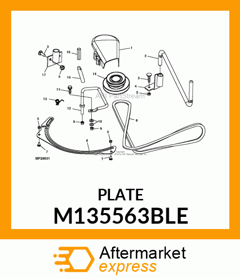 PLATE, RH REAR ANTI M135563BLE