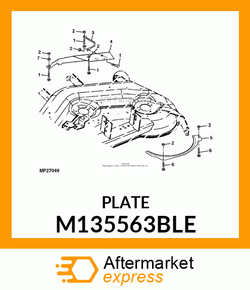 PLATE, RH REAR ANTI M135563BLE