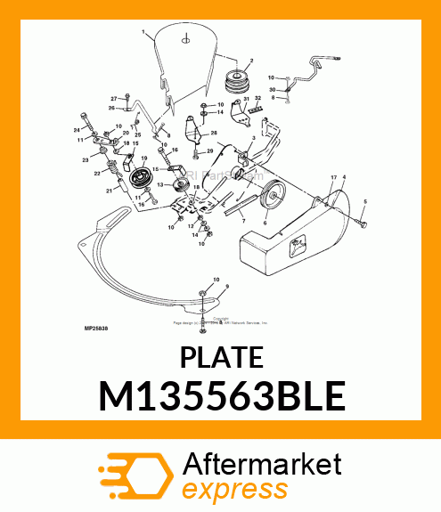 PLATE, RH REAR ANTI M135563BLE