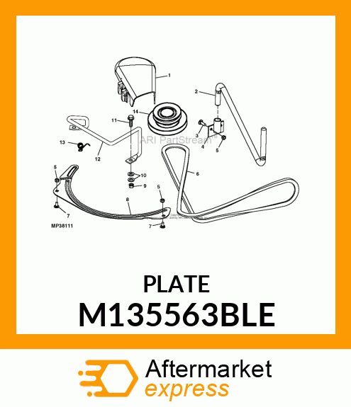 PLATE, RH REAR ANTI M135563BLE