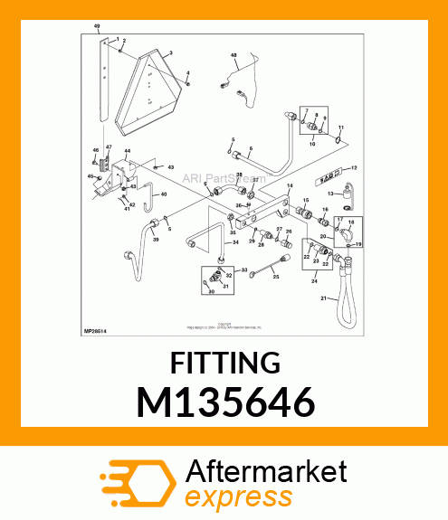 UNION FITTING, CONNECTOR, BULKHEAD M135646