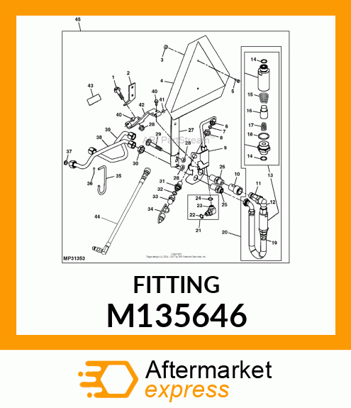 UNION FITTING, CONNECTOR, BULKHEAD M135646