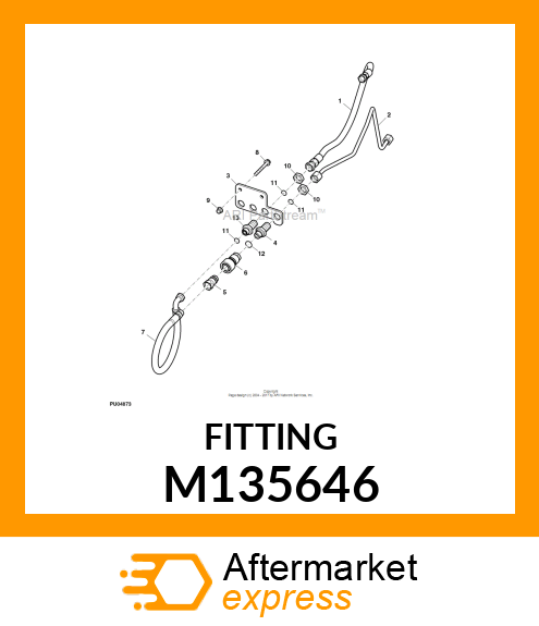 UNION FITTING, CONNECTOR, BULKHEAD M135646