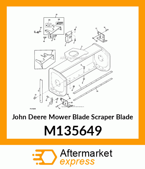 BLADE,BLOWER SCRAPR PAINTED M122371 M135649