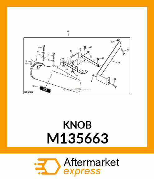 Knob - KNOB, FLUTED 5/16 M135663