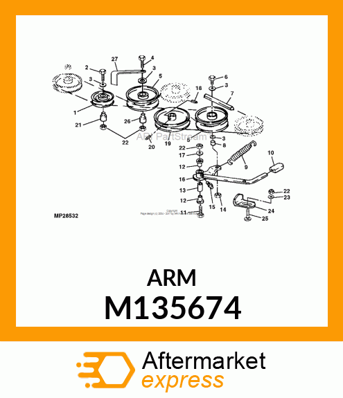 BRACKET, BELT M135674