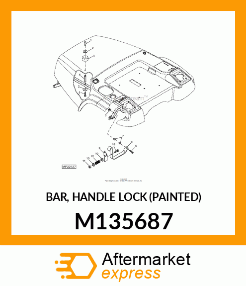 BAR, HANDLE LOCK (PAINTED) M135687