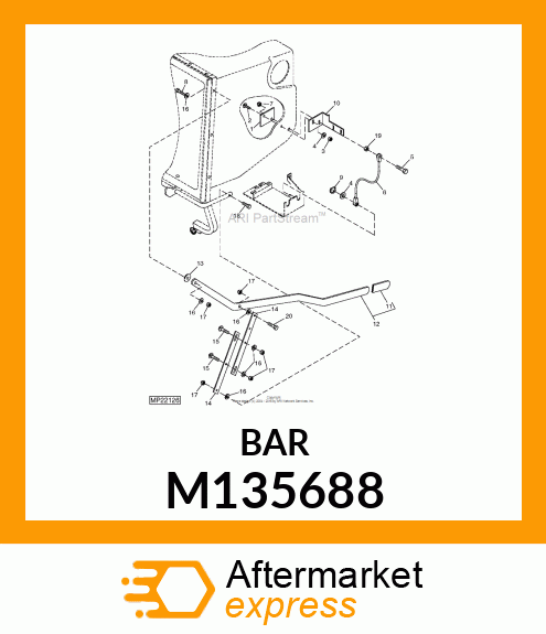 LOCK, DOOR LINK (PAINTED) M135688