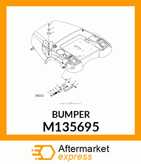 BUMPER, MCS HOPPER M135695