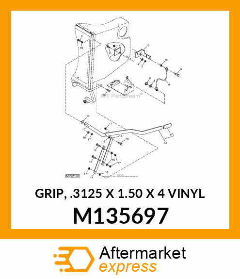 GRIP, .3125 X 1.50 X 4 VINYL M135697